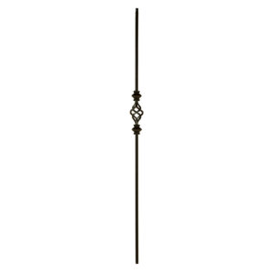 2KNUC1BASK44 - 2558 Double Knuckle - Single Basket Iron Baluster