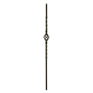 KW-1BASK 2652 Knee Wall 14" Single Basket Iron Baluster