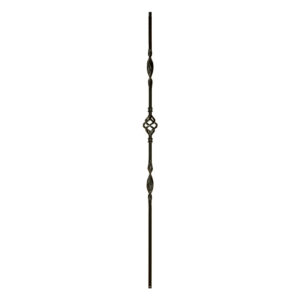 M8044 2962 Double Ribbon Single Basket Iron Baluster