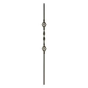 M8544 2963 Single Ribbon Double Basket Iron Baluster