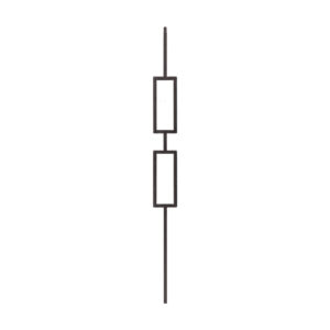M438 2671 Double Square Panel Iron Baluster