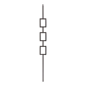 M439 2672 Triple Square Panel Iron Baluster
